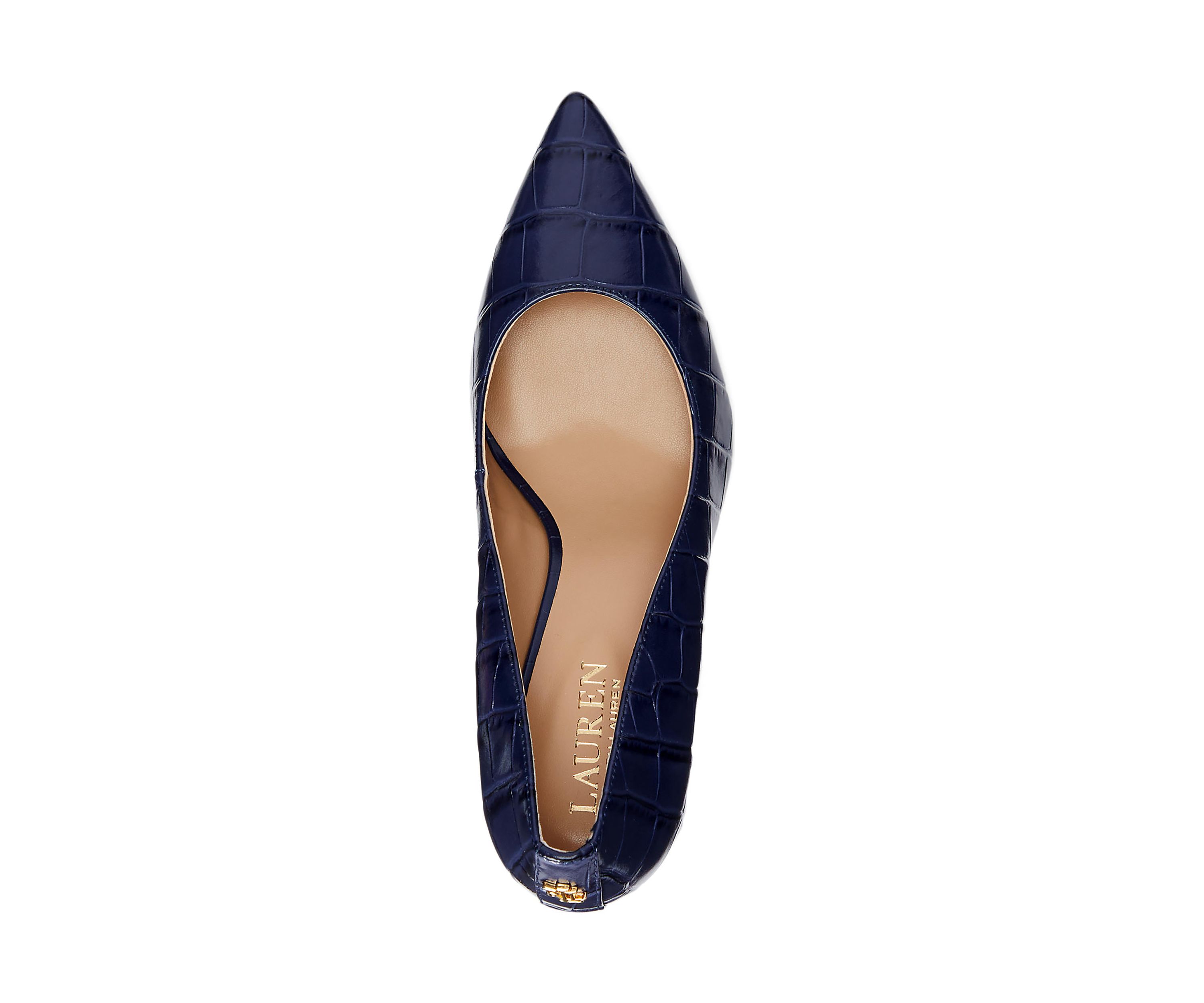 Lanette Crocodile-Embossed Leather Pumps