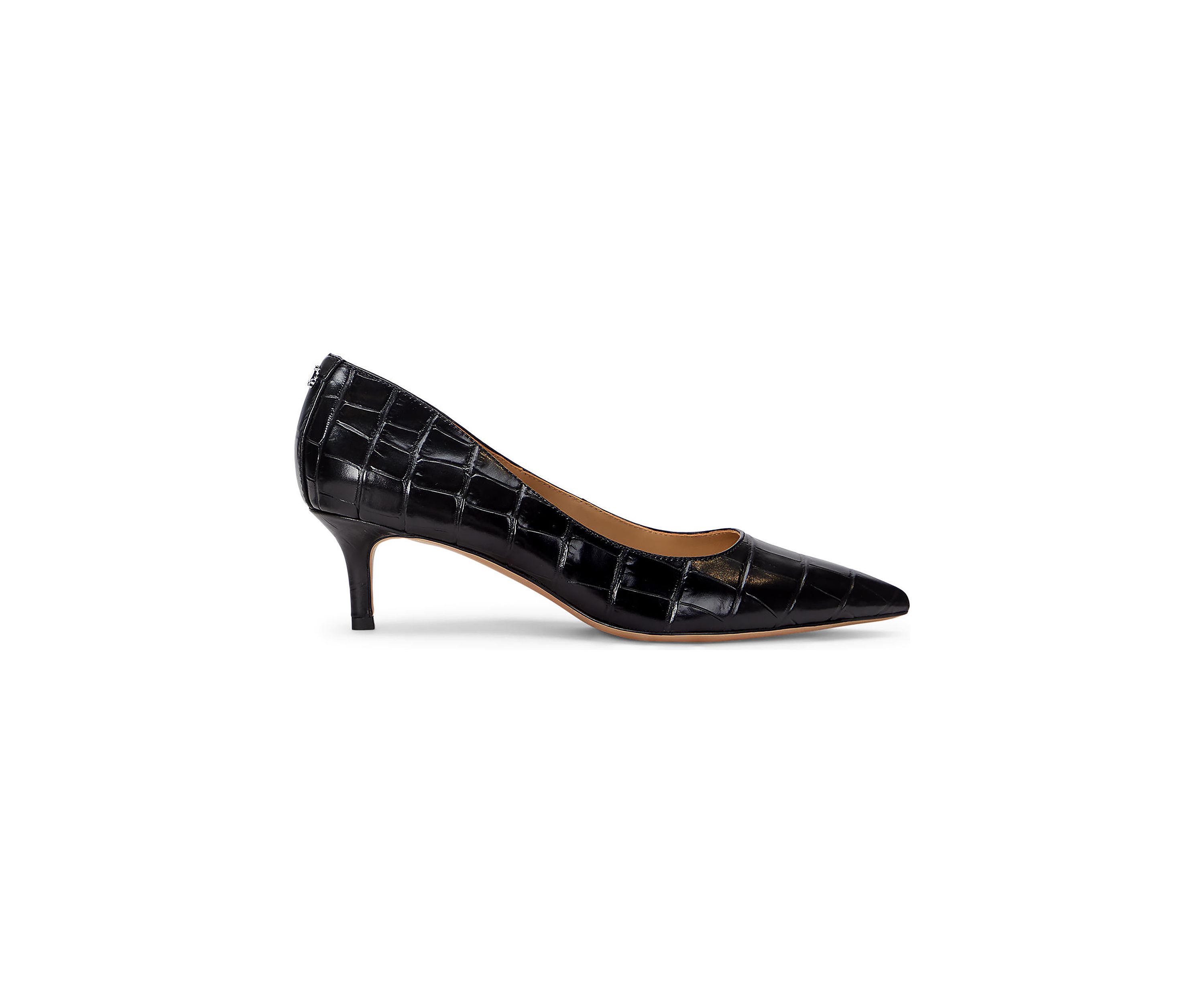 Adrienne Crocodile Embossed Leather Pumps