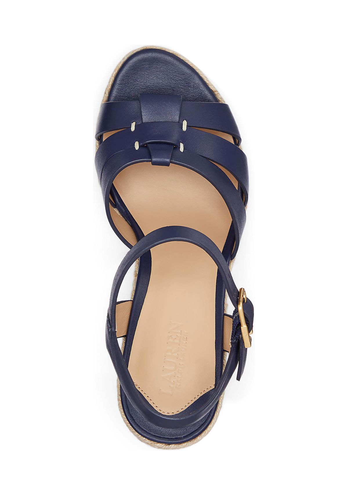 Soffia Nappa Leather Espadrille Wedge Sandals