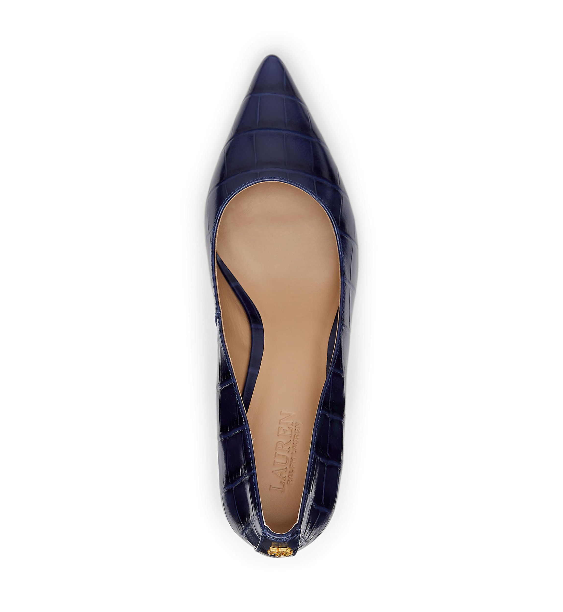 Adrienne Crocodile Embossed Leather Pumps