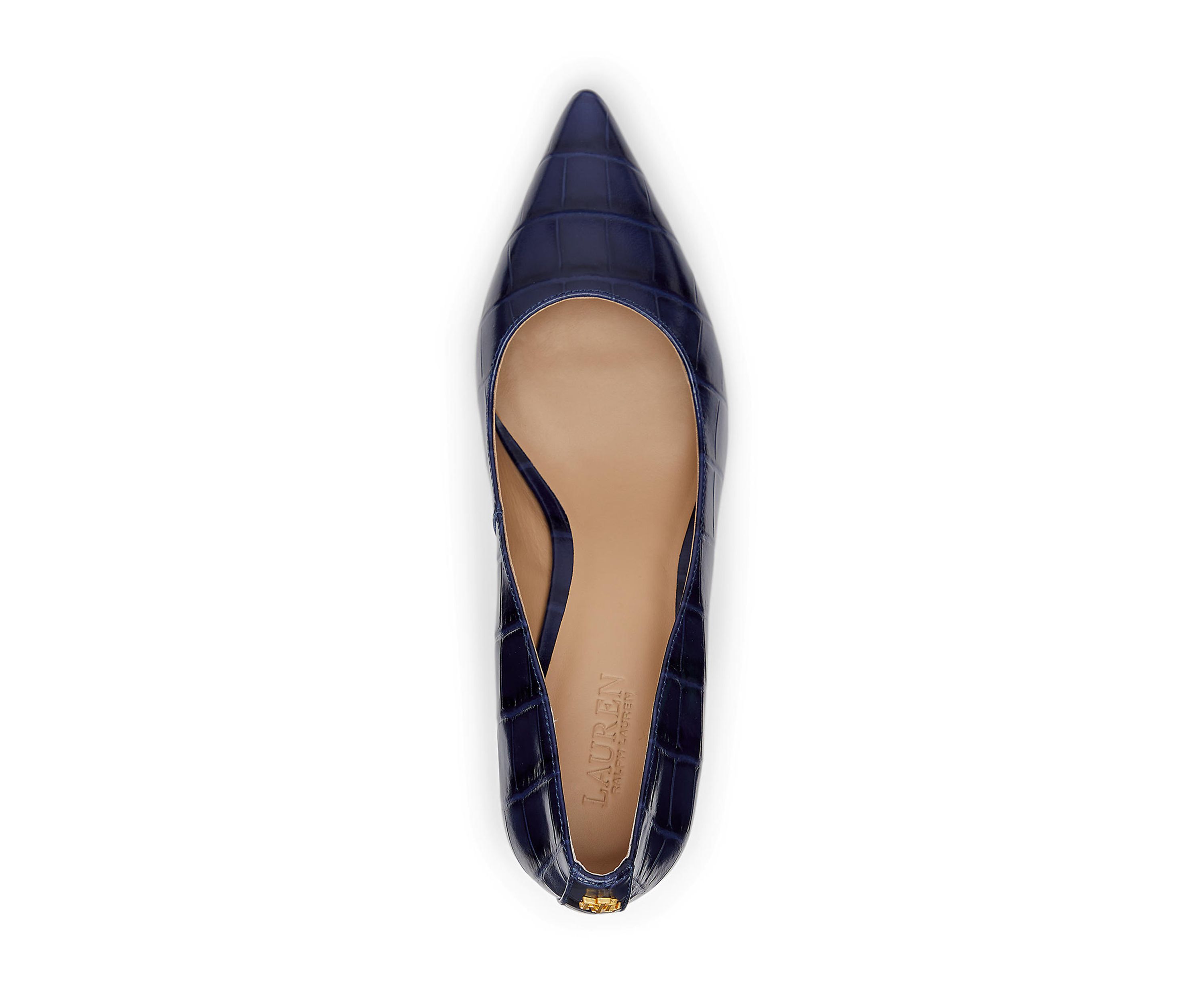 Adrienne Crocodile Embossed Leather Pumps