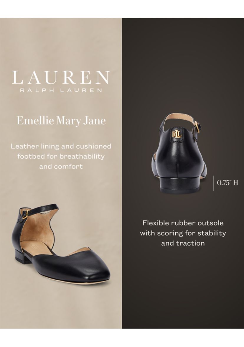 Emellie Calfskin Mary Jane Flats