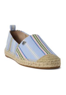 Lauren Ralph Lauren Women's Cameryn III Striped Jacquard Espadrille Flats, 7M