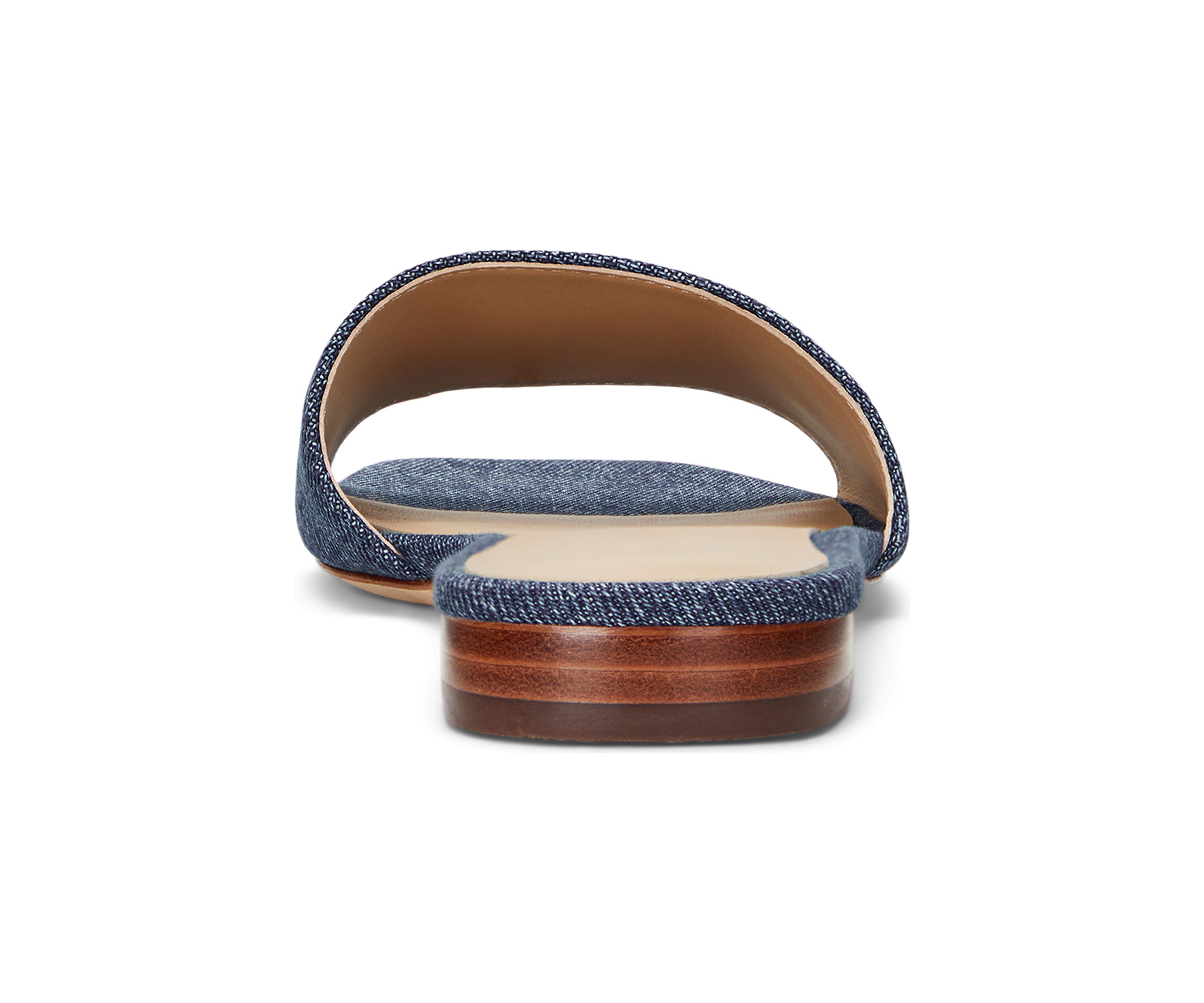 Everley Washed Denim Slide Sandals