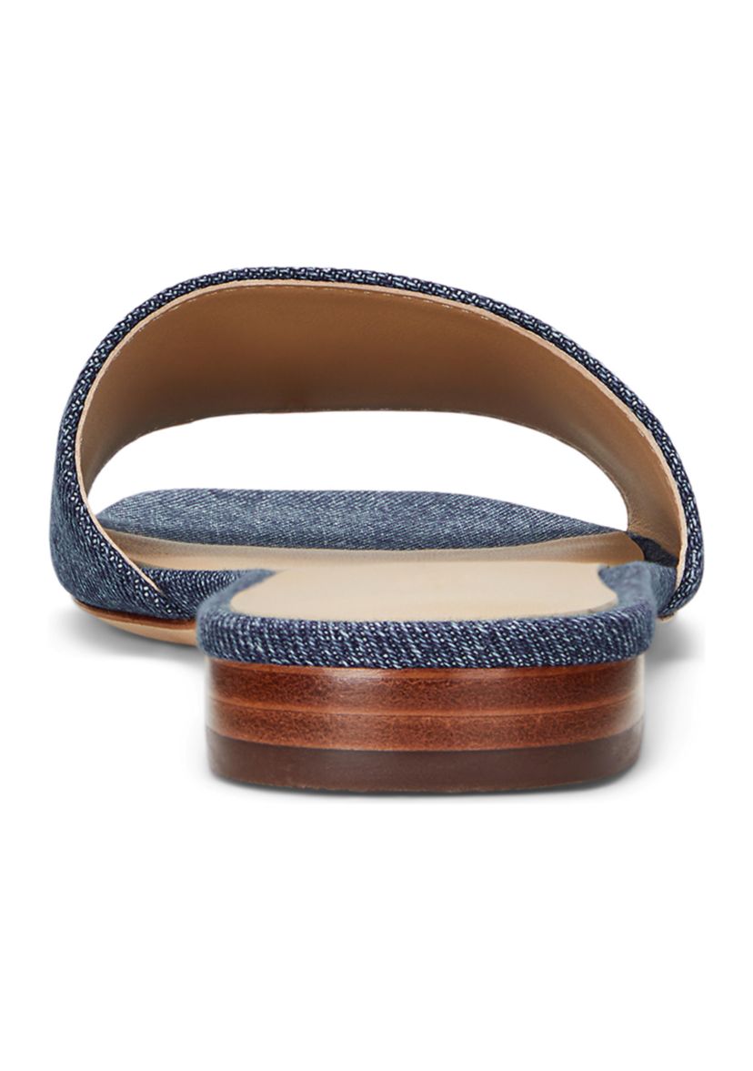 Everley Washed Denim Slide Sandals