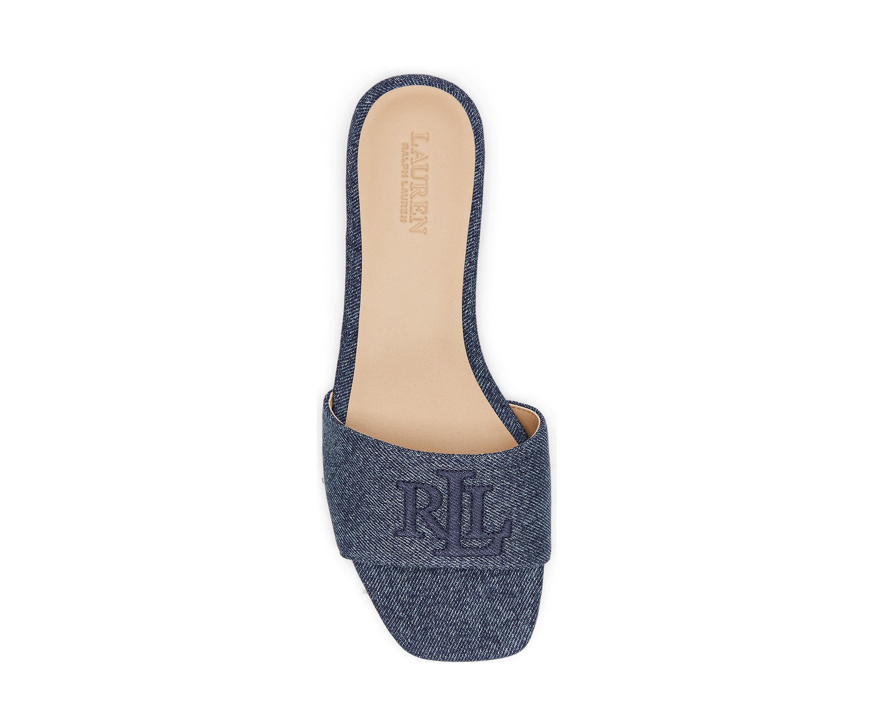 Everley Washed Denim Slide Sandals