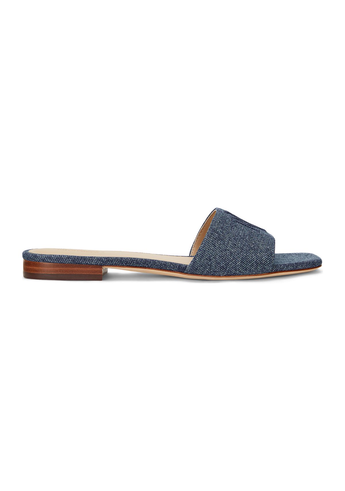 Everley Washed Denim Slide Sandals