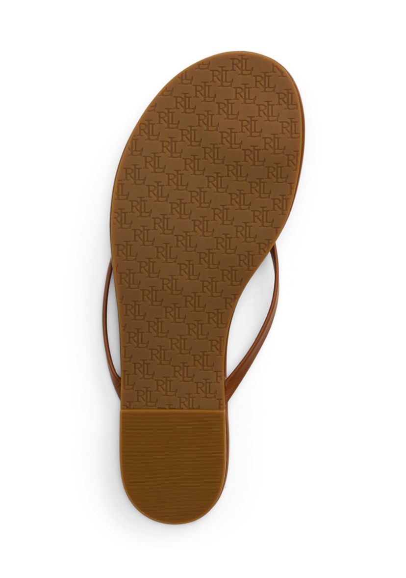 Raquel Striped Leather Flip Flop Sandals