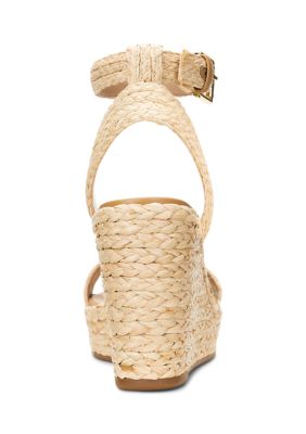 【RALPH LAUREN】Hilarie IV★ラフィア ウェッジサンダル Hilarie Burnished Leather Espadrille