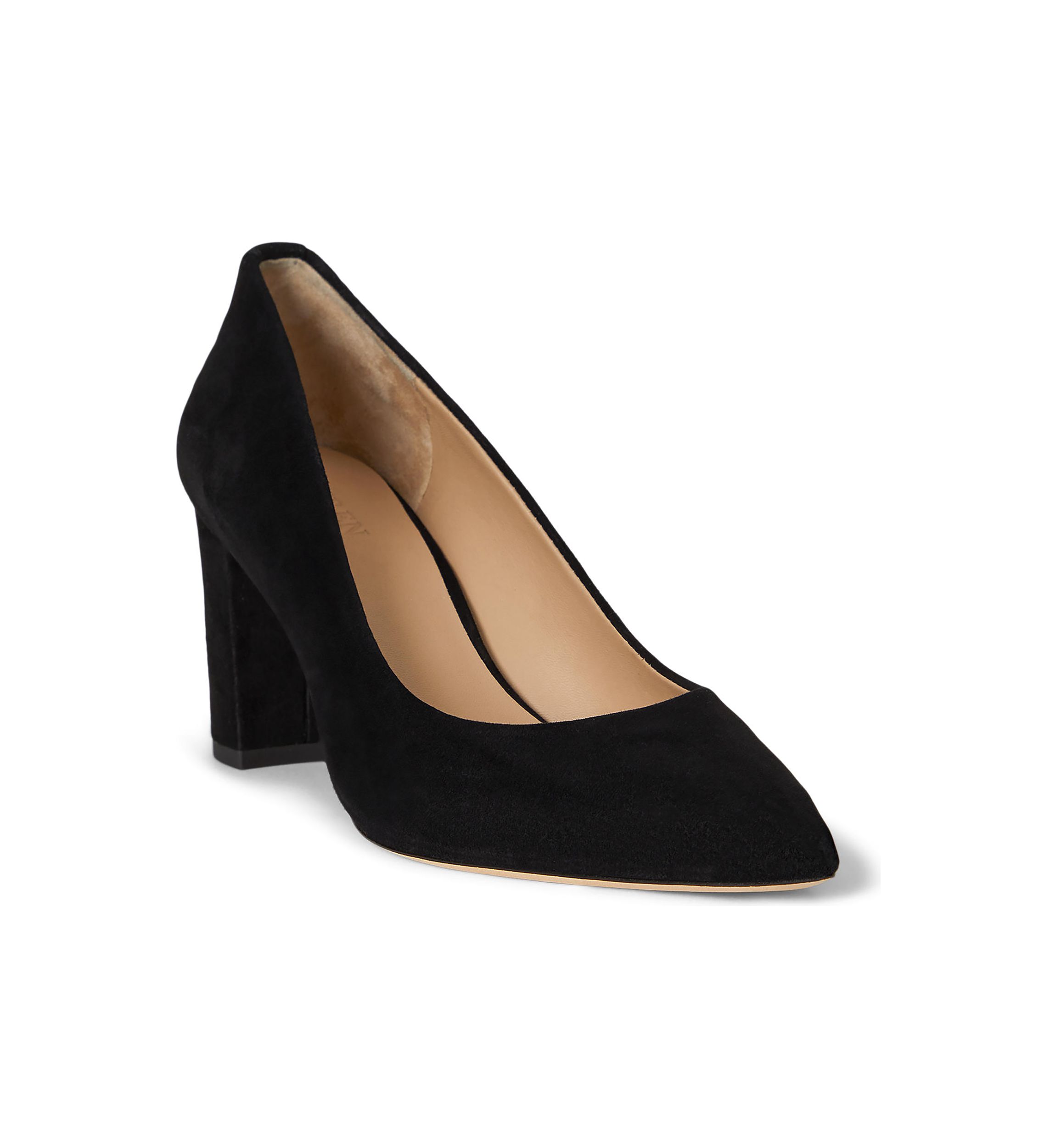 Lanette Suede Block Heel Pumps