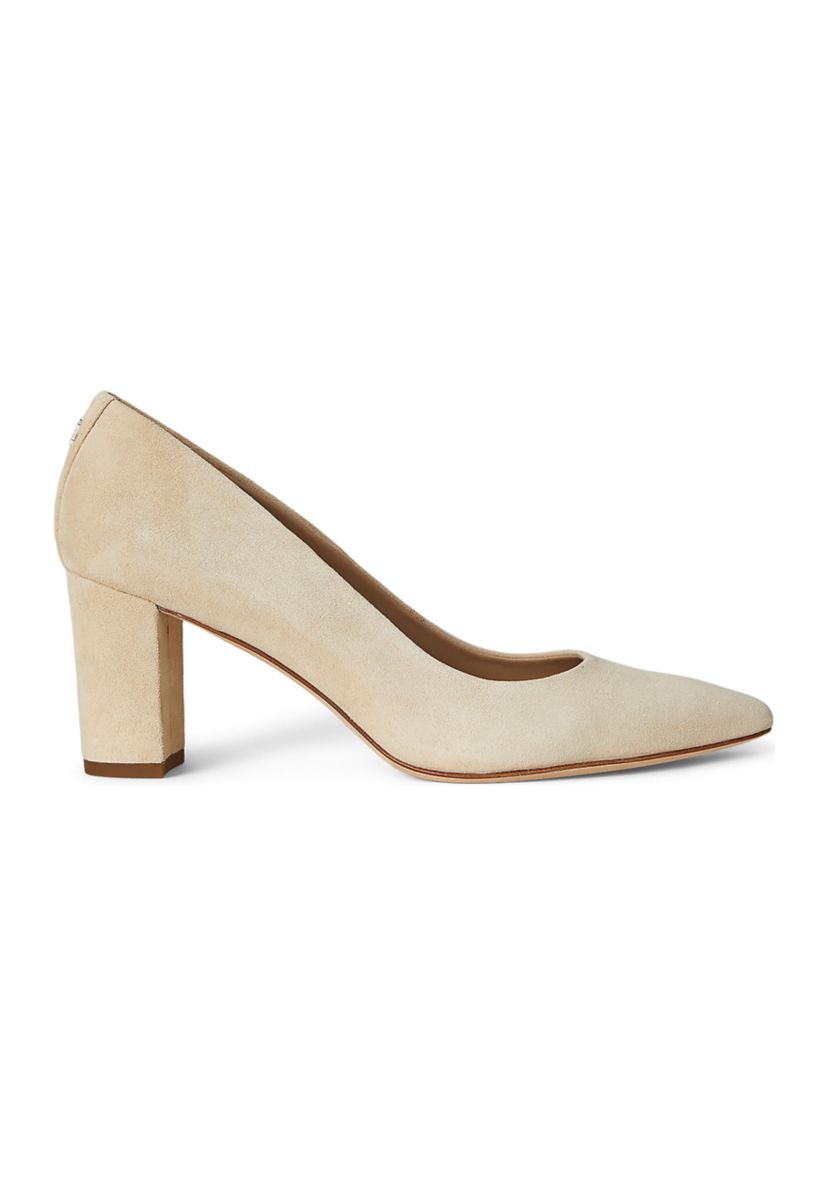 Lanette Suede Block Heel Pumps