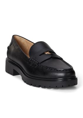 Lauren Ralph Lauren Marli Suede Penny Loafers, Black, 7.5M