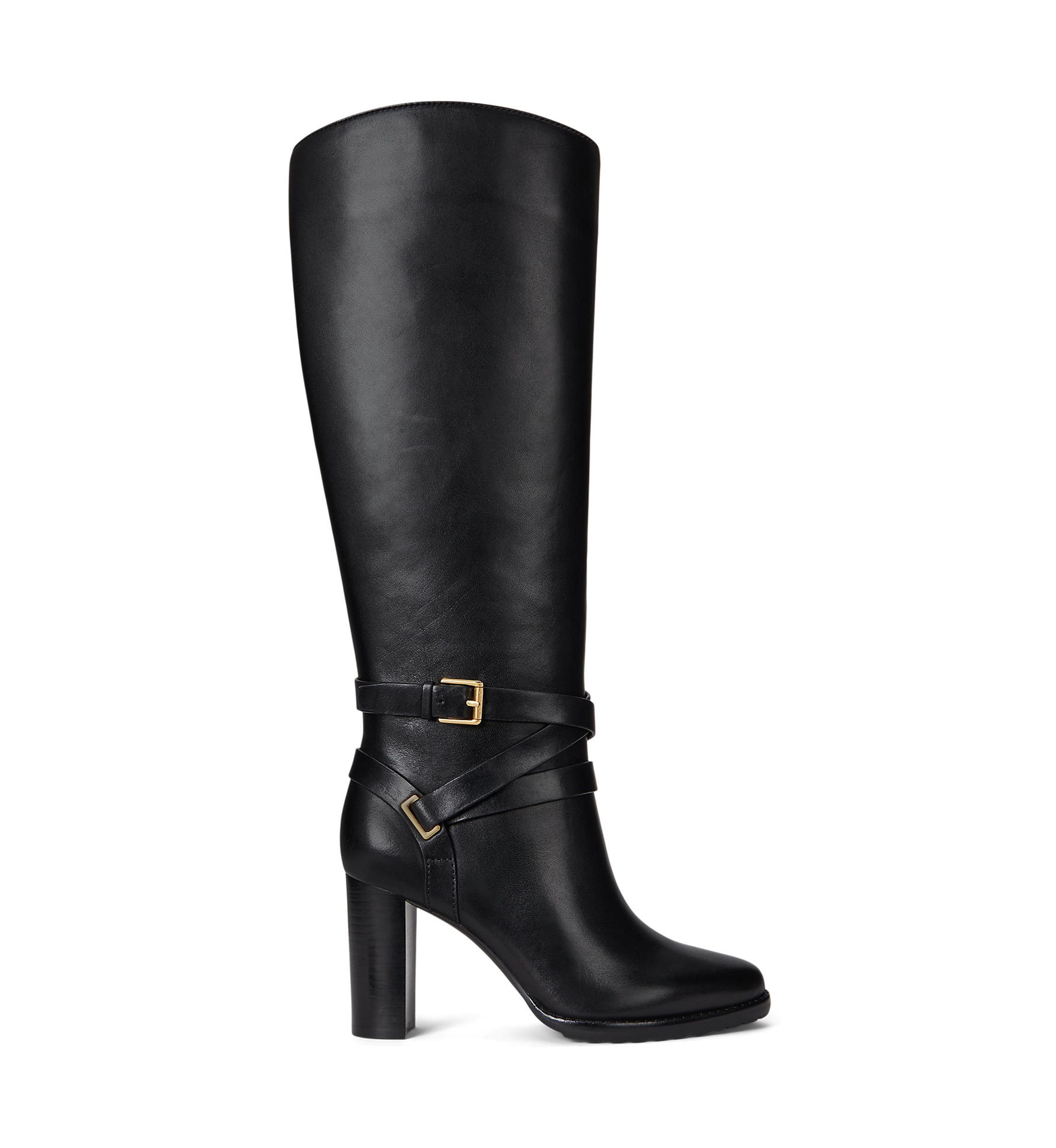 Collins Burnished Leather Tall Heeled Boots