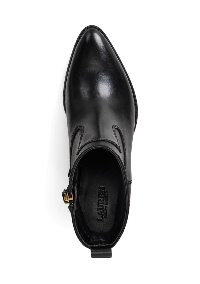 Harpher Burnished Leather Booties