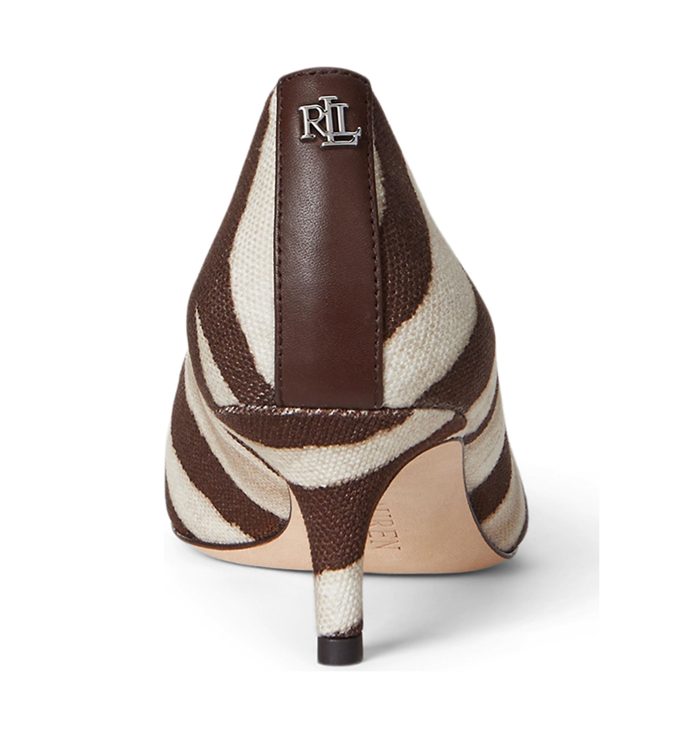 Adrienne Zebra-Print Canvas Pumps