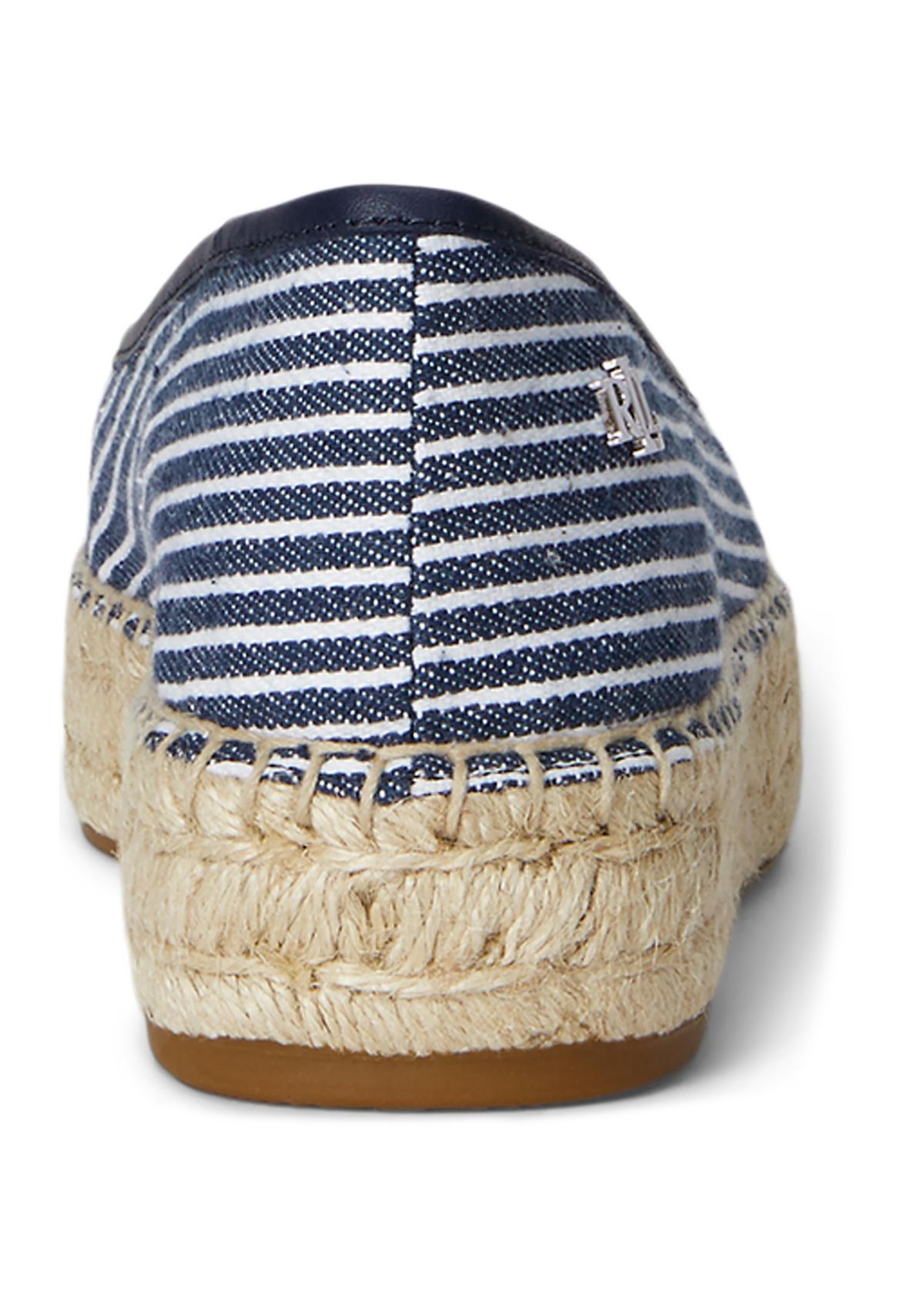 Luize Striped Canvas Ballet Espadrille Flats