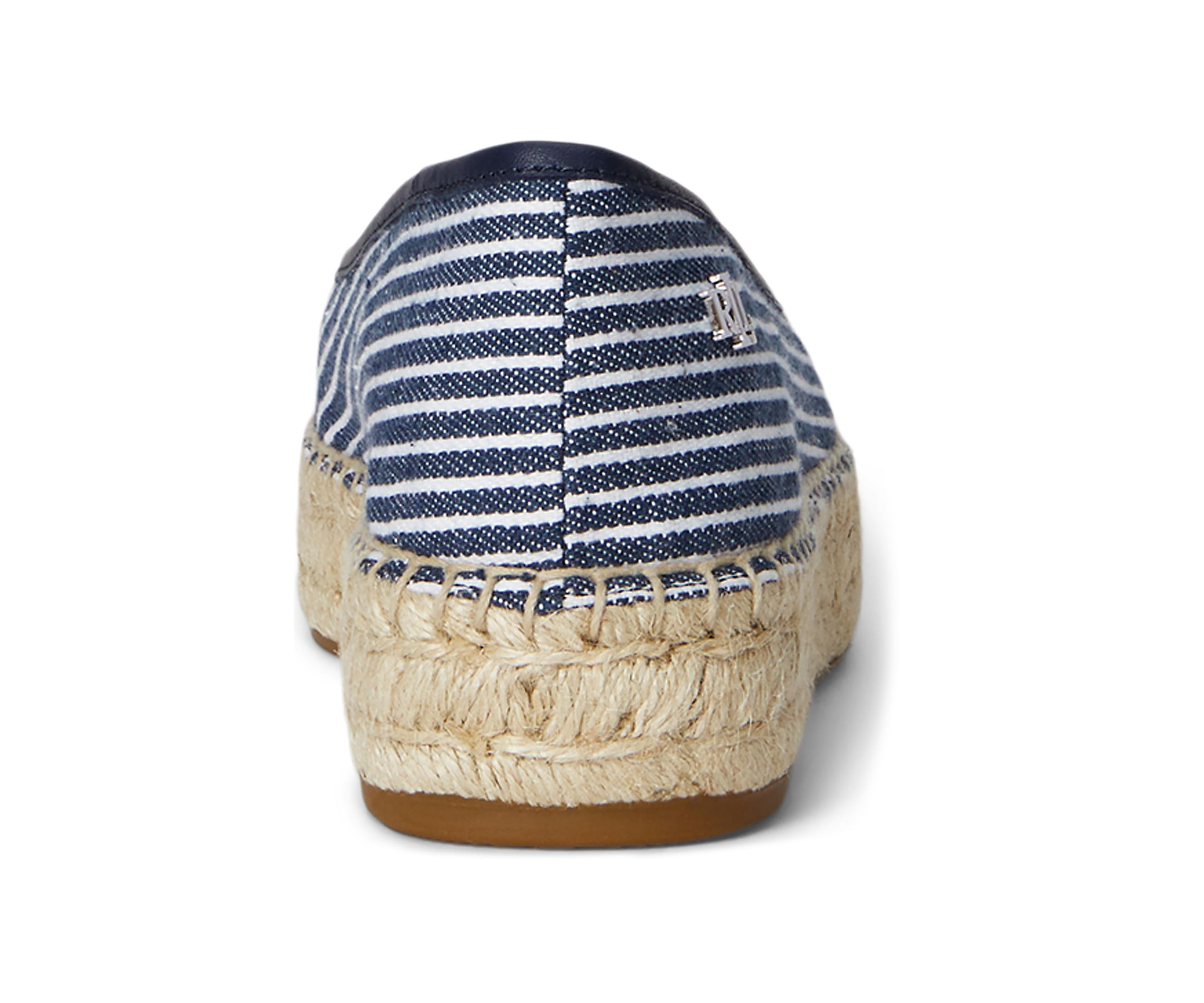 Luize Striped Canvas Ballet Espadrille Flats