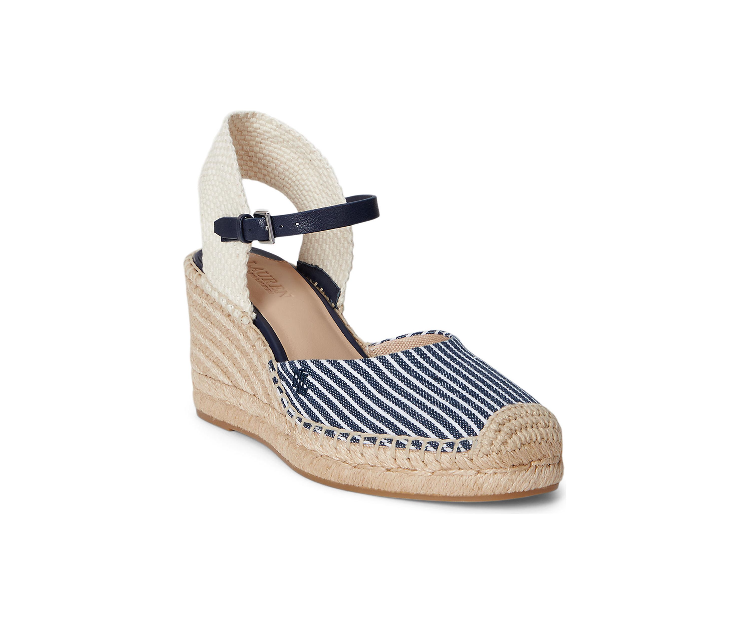 Robby Striped Canvas & Jute Espadrille