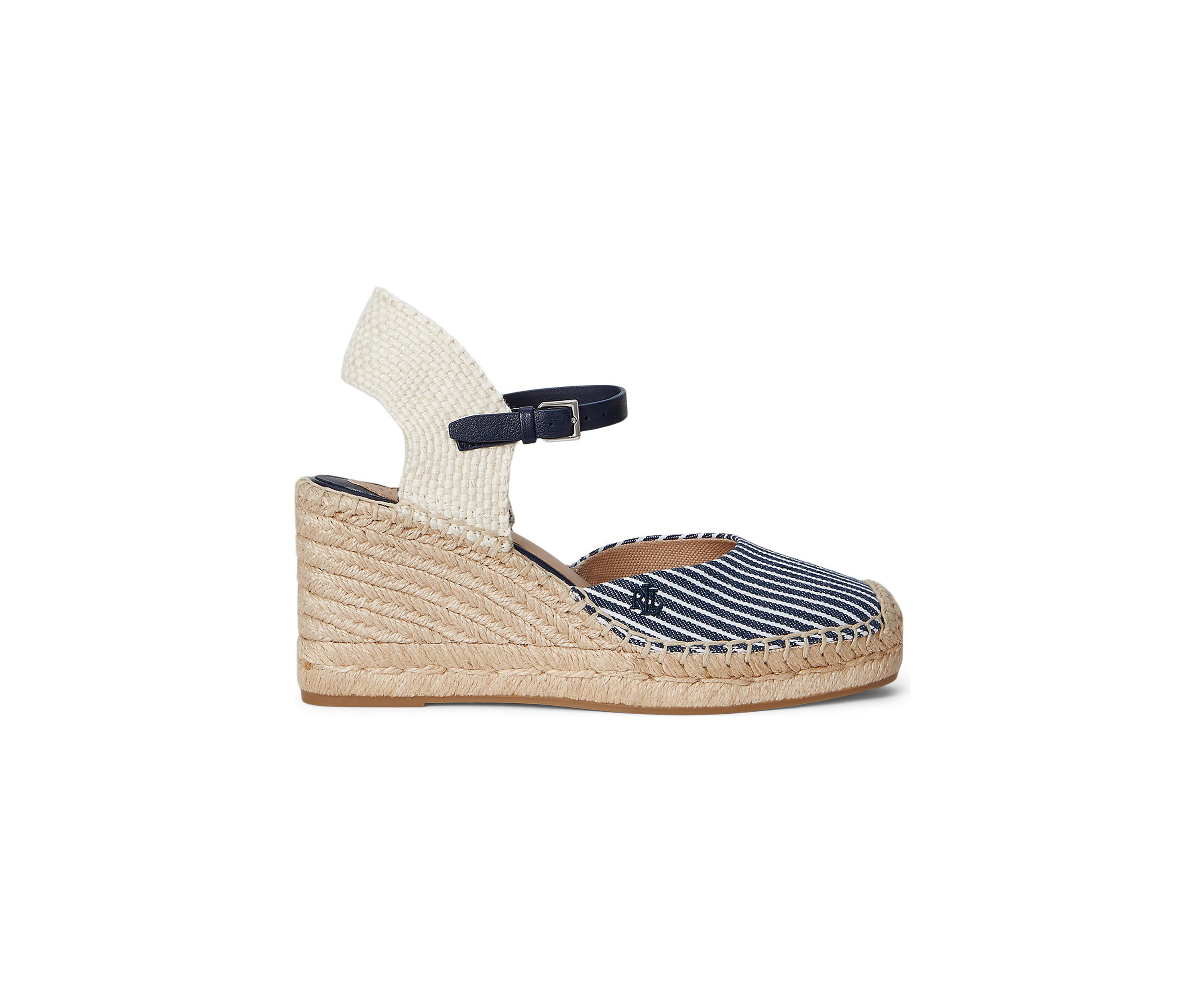 Robby Striped Canvas & Jute Espadrille
