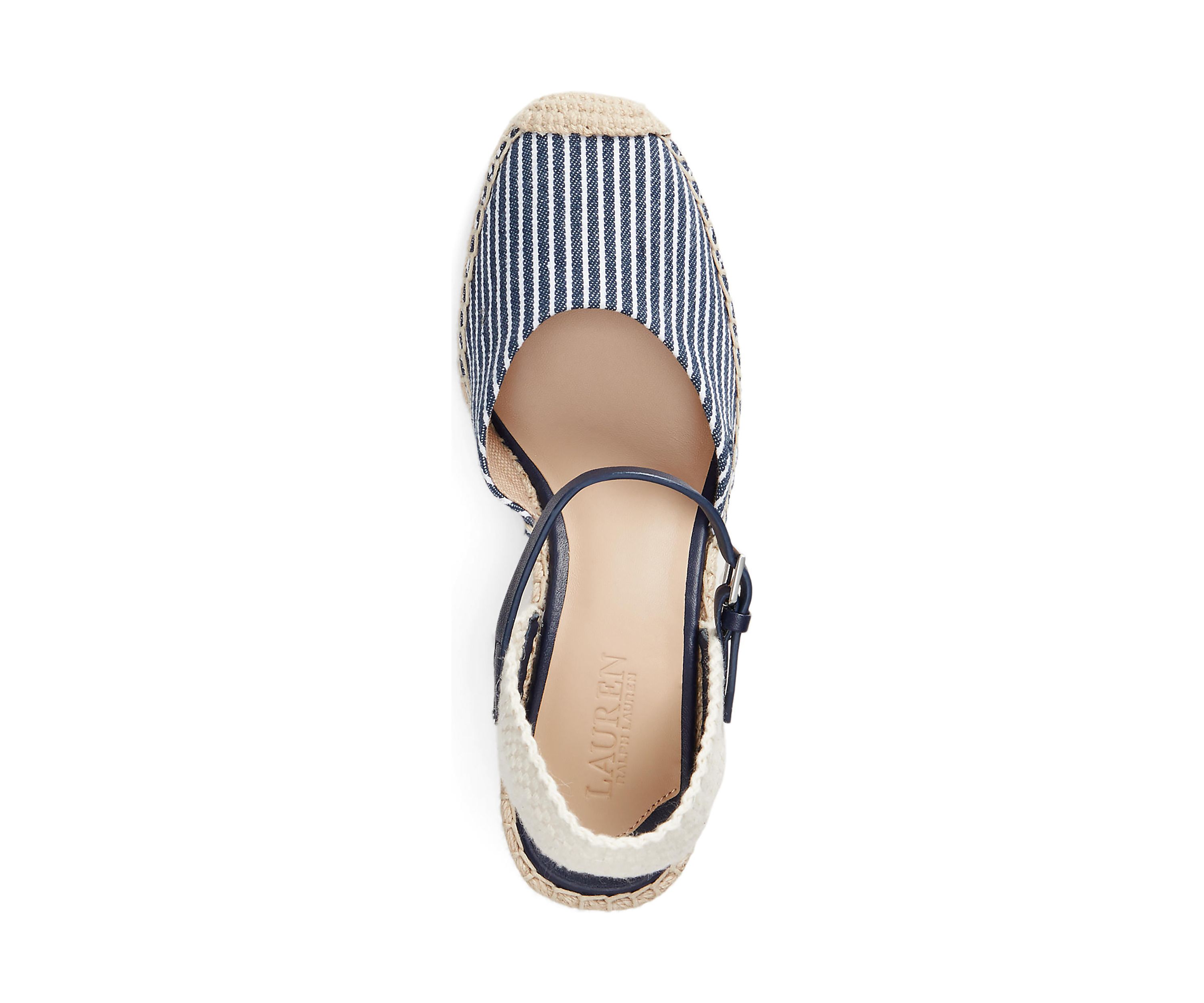 Robby Striped Canvas & Jute Espadrille