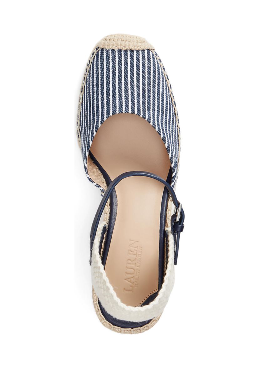 Robby Striped Canvas & Jute Espadrille