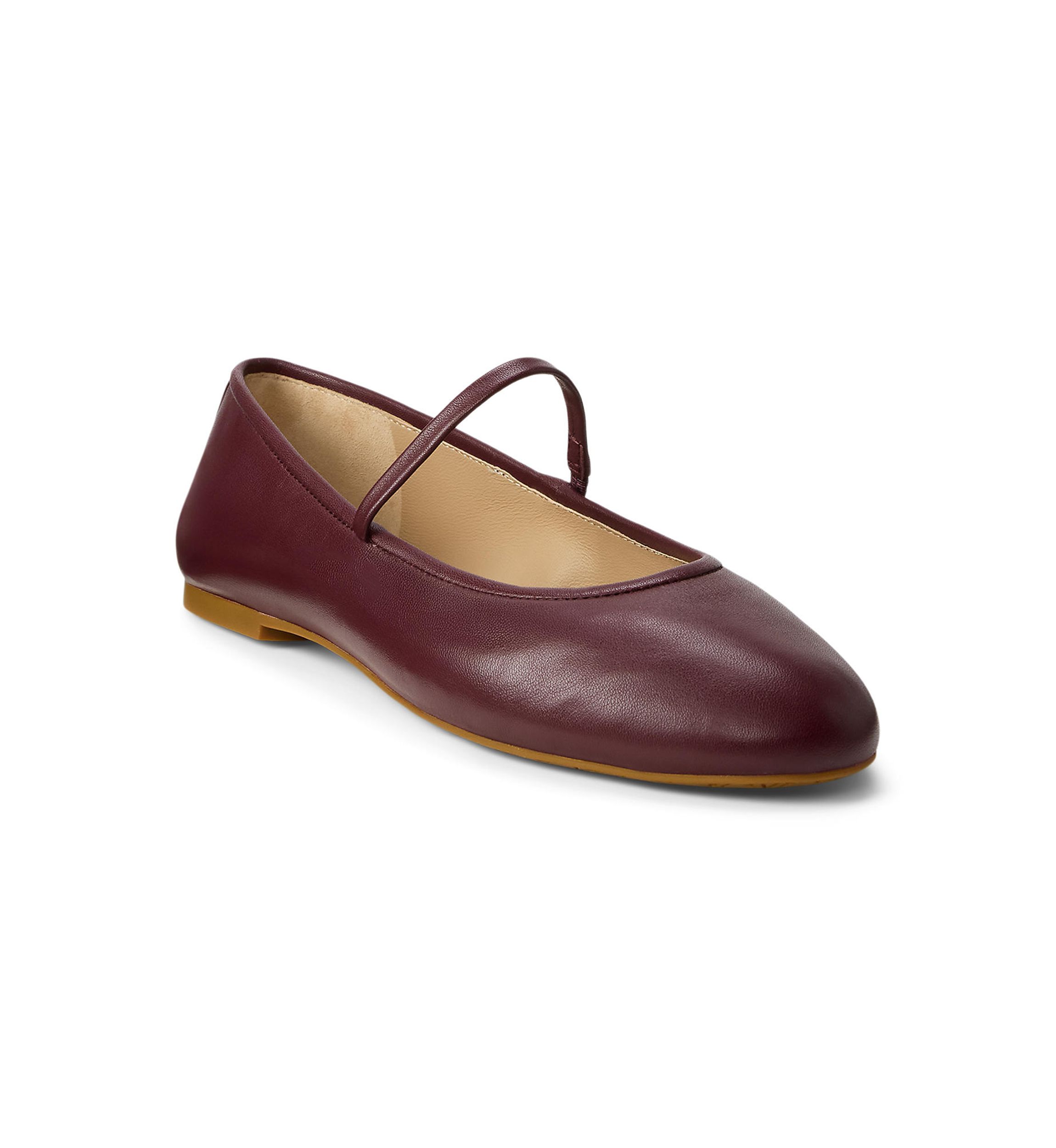 Jayna Nappa Leather Mary Jane Flats