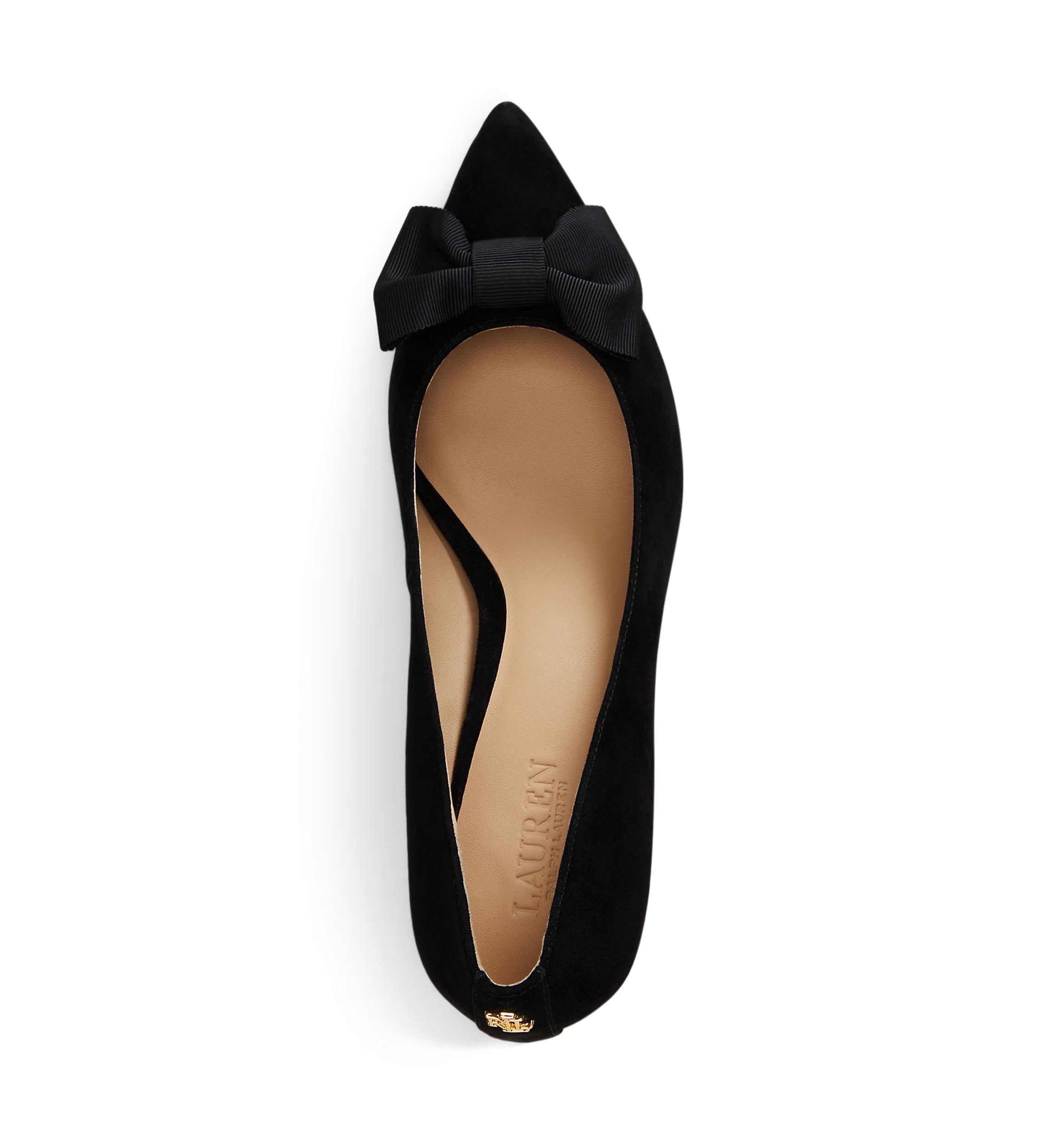 Adrienne Bow-Trim Suede Pumps