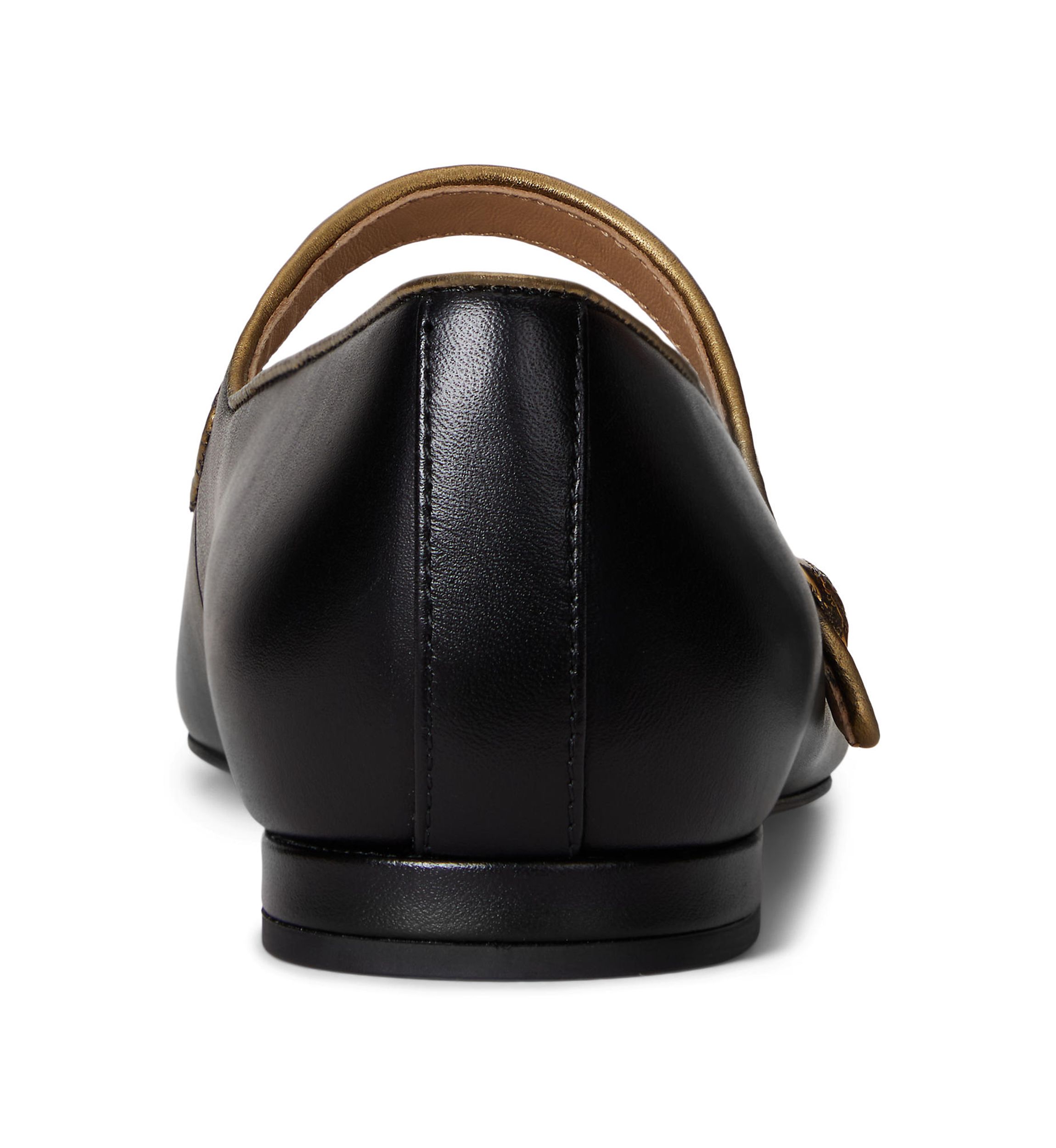 Londyn Metallic-Trim Leather Mary Janes
