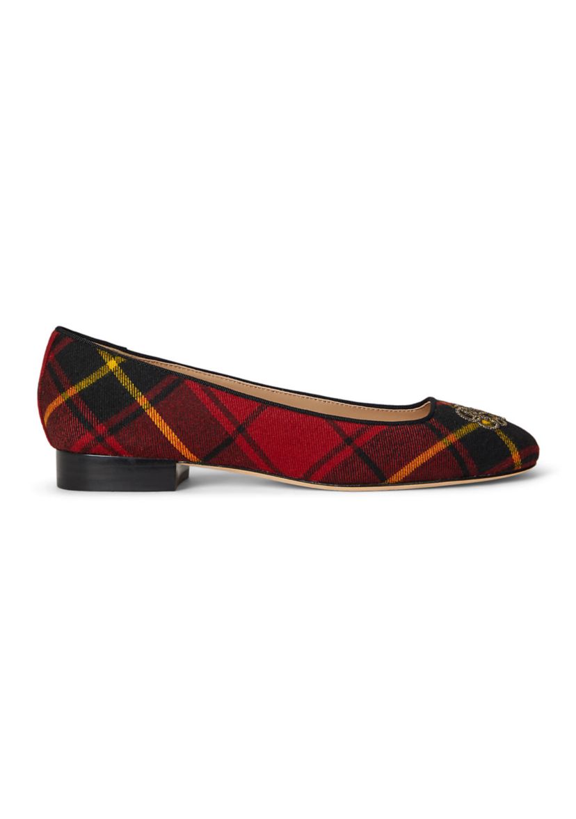 Emellie Logo Plaid Ballet Flats
