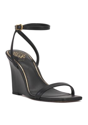 Vince Camuto Women's Ambee Wedge Sandals, Black, 7M