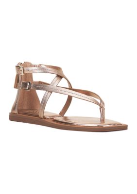 Vince Camuto Women's Brenndie Thong Sandals, Gold, 6M