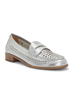 Vince Camuto Women's Calie Loafers, Silver, 9.5M