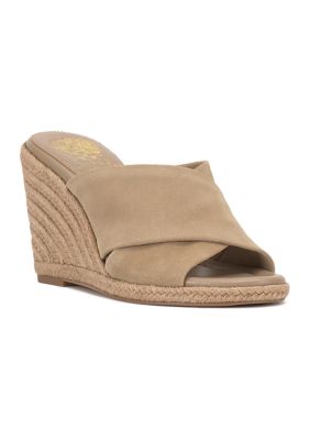 Vince Camuto Women's Fisella Wedge Crossover Sandals, 7M