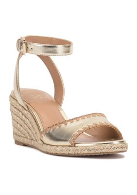 Vince Camuto Women's Fazela Wedge Sandals, Gold, 11M