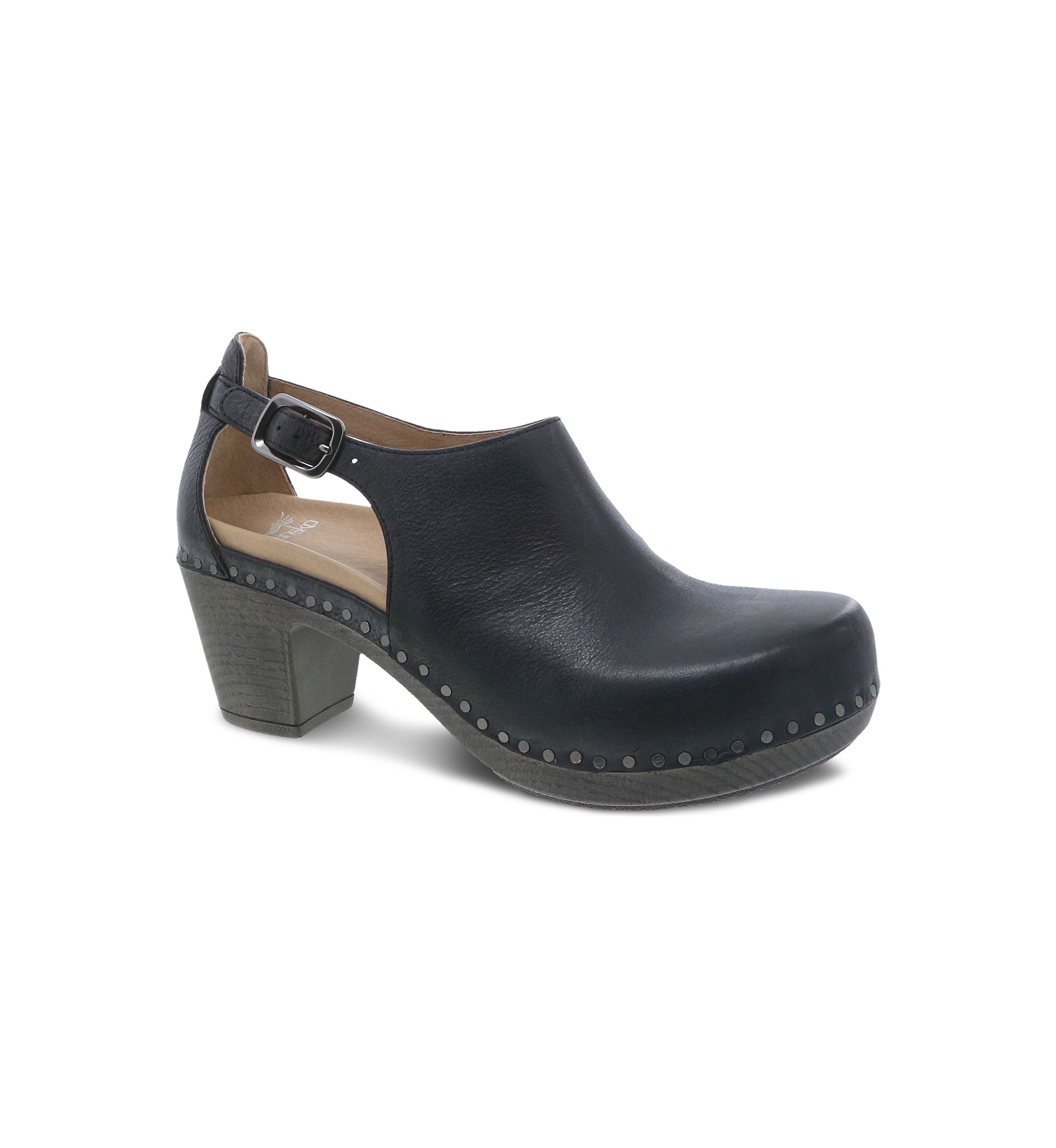 Sassy Heeled Buckle Clogs