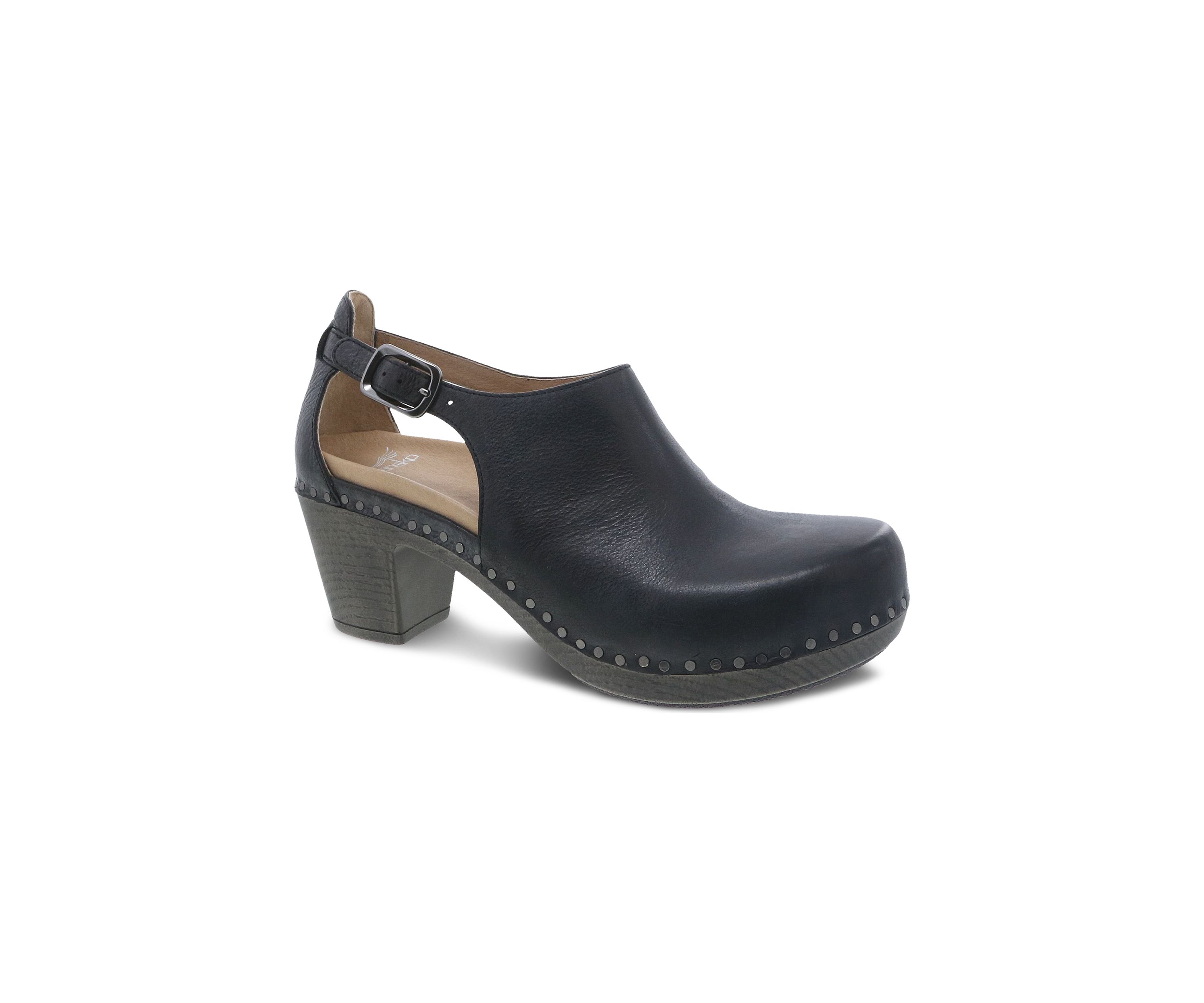 Sassy Heeled Buckle Clogs