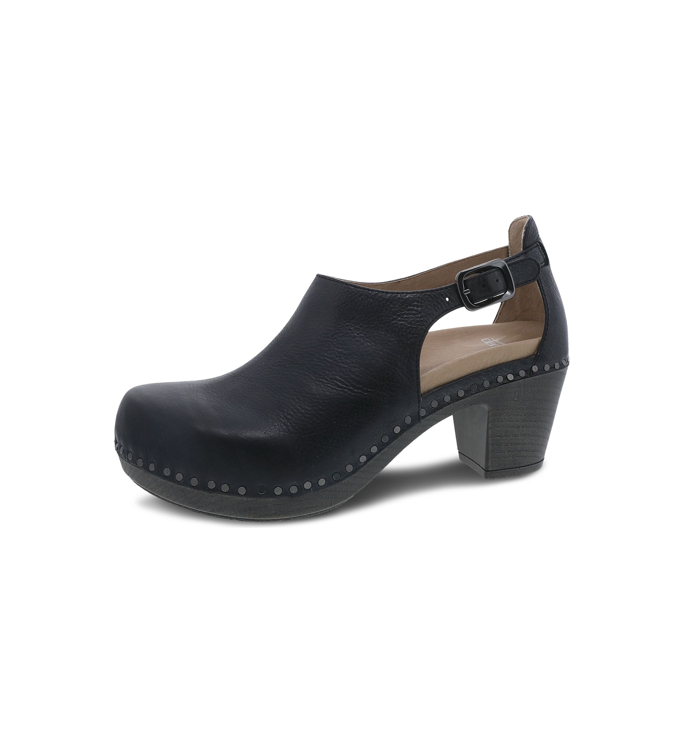 Sassy Heeled Buckle Clogs