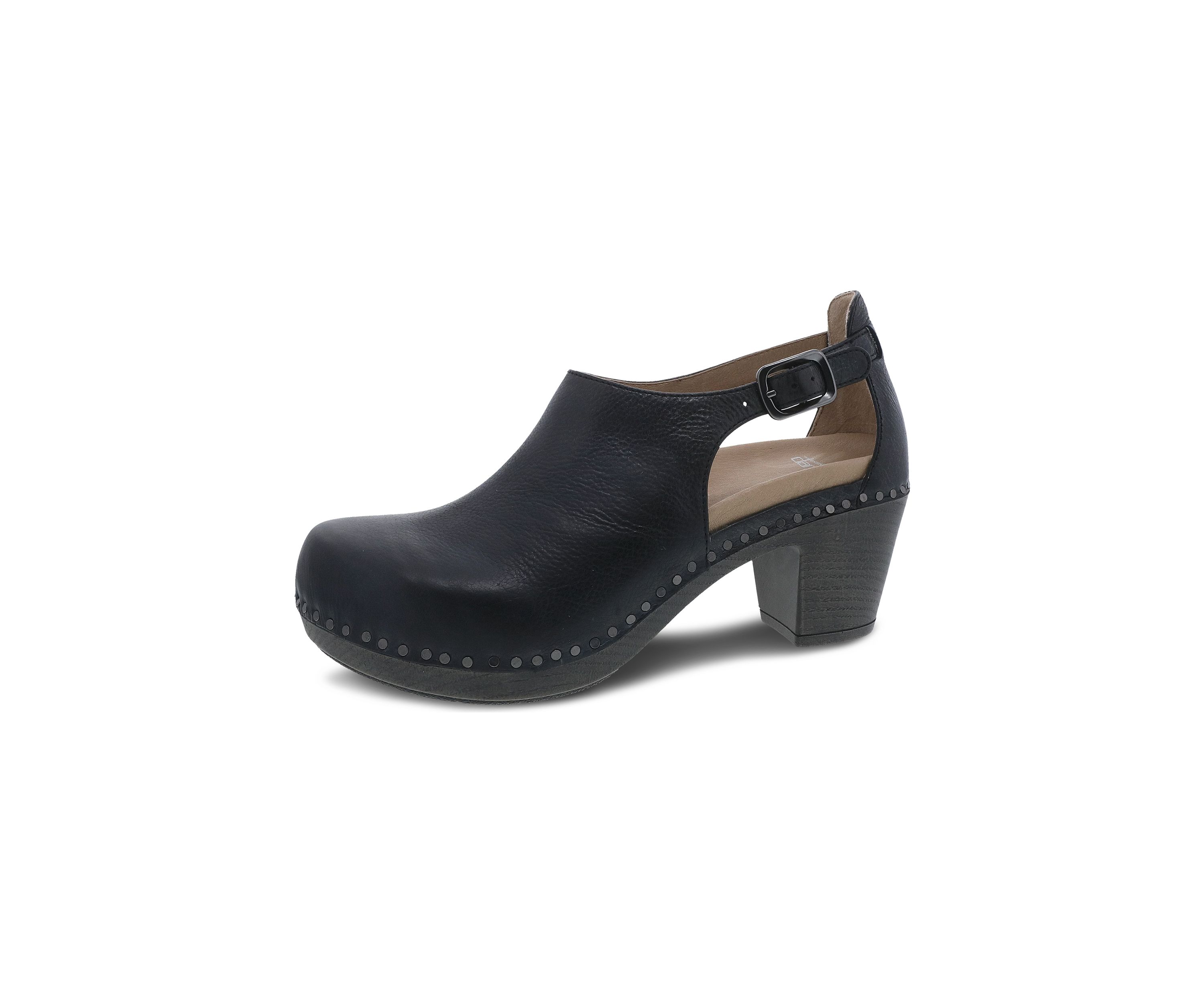 Sassy Heeled Buckle Clogs