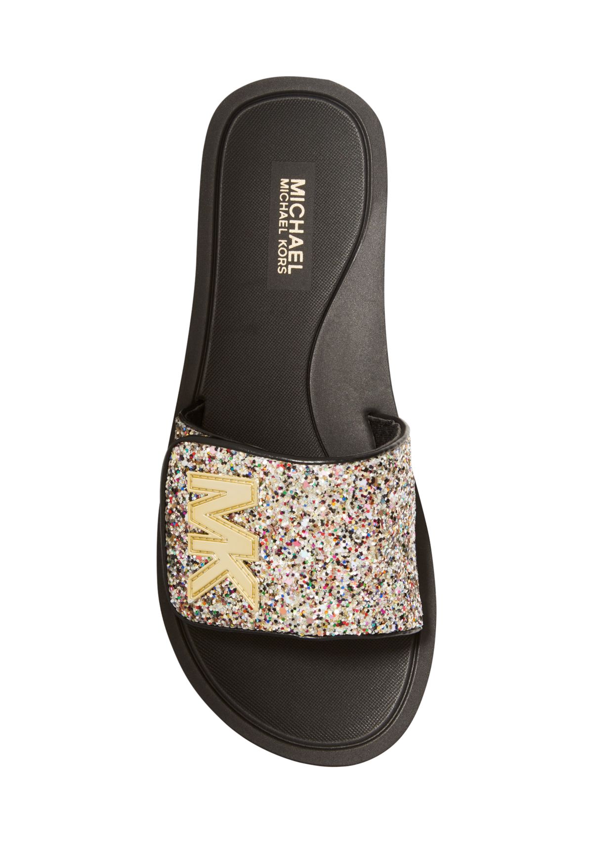 Glitter Logo Slide Sandals