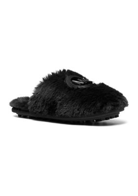 MICHAEL Michael Kors Women's Ada Charm Slippers, Black, 6M