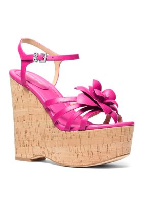 MICHAEL Michael Kors Women's Jacie Wedge Sandals, Raspberry, 10M