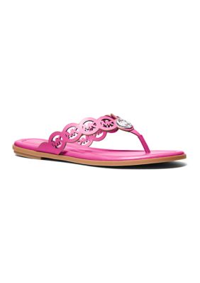 MICHAEL Michael Kors Women's Janie Flip Flop Thong Sandals, Raspberry, 9.5M