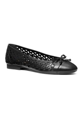 MICHAEL Michael Kors Women's Piper Flex Ballet Flats, Black, 6.5M