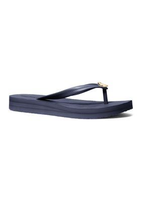 MICHAEL Michael Kors Women's Posie Flip Flop Thong Sandals, Blue, 6M
