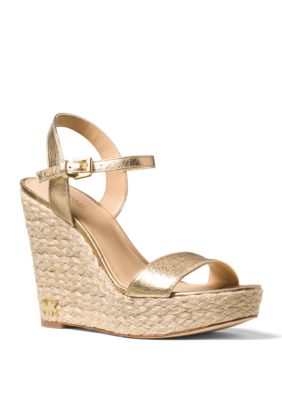 michael kors jill wedge white