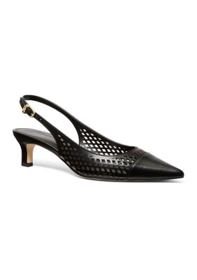 MICHAEL Michael Kors Women's Amra Toe Cap Sling Pumps, Black, 10M