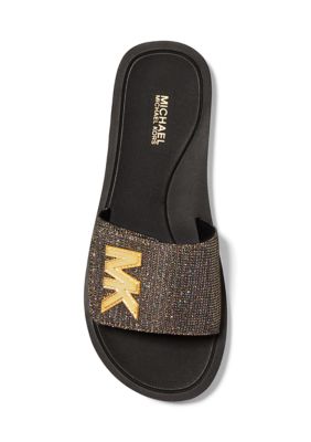 MICHAEL Michael Kors Logo Textured Slide Sandals | belk