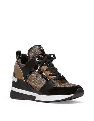 MICHAEL Michael Kors Georgie Chain Mesh and Leather Trainer 