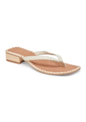 Dolce Vita Women's Barty Thong Sandals, White, 10M