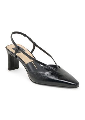 Dolce Vita Women's Ginay Slingback Heels, Black, 10M